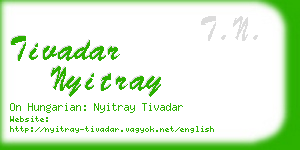 tivadar nyitray business card